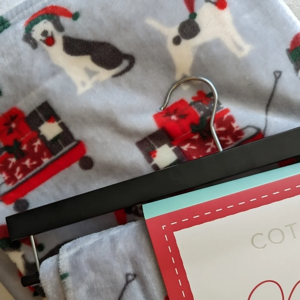 Boston Terrier Christmas Black White Dog Breed Plush Throw 50